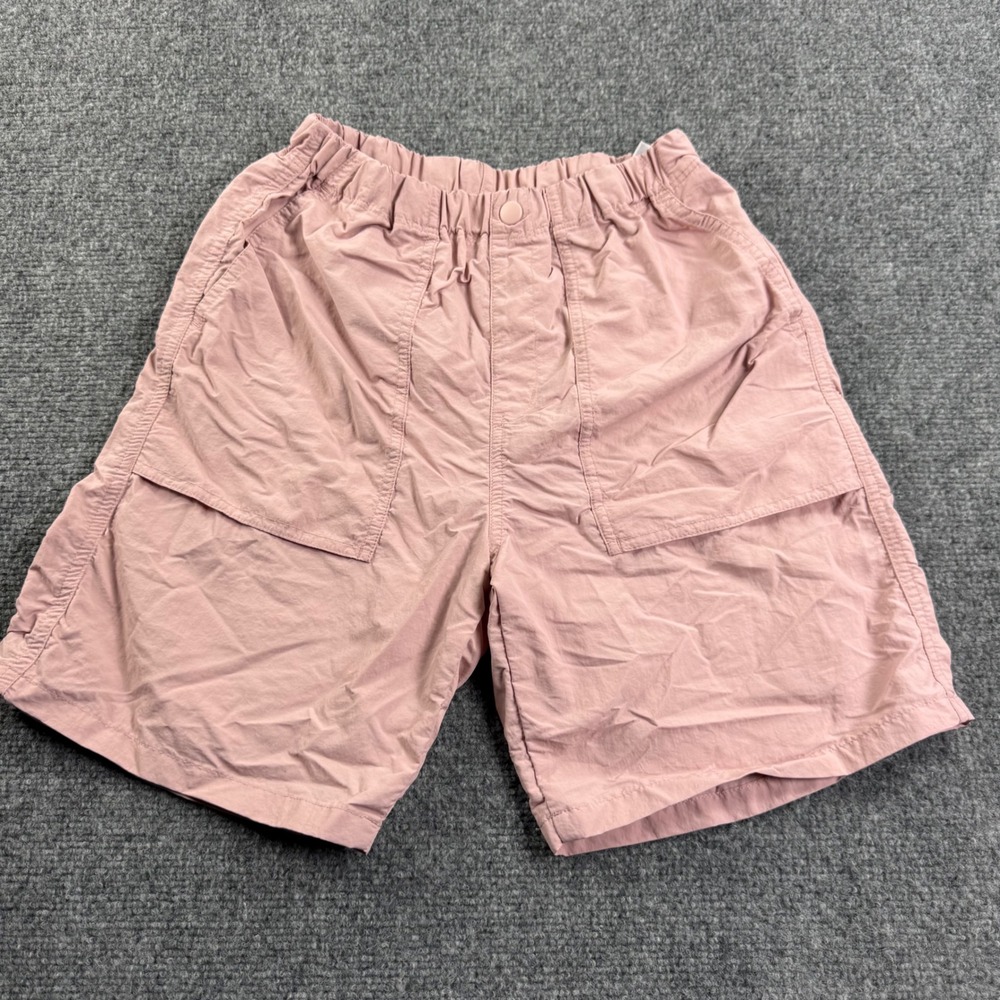 Uniqlo Utility Shorts 150 Pink Nylon Elastic Waist Cargo Pockets Kids Mens